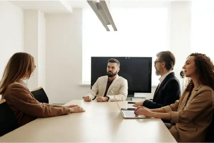 HRHQ recruitment candidate and interviewees in office