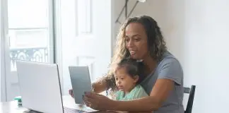 mother on maternity leave