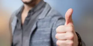 person giving thumbs up