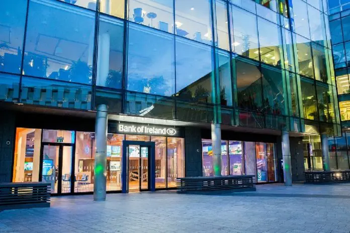 front of bank of Ireland Dublin