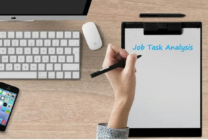 HRHQ Job Task Analysis person writing on clipboard