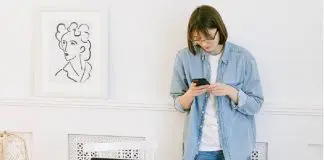 woman at home work desk