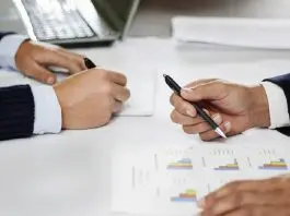 two men at meeting