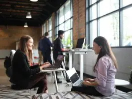 people at work in office