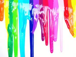 multicoloured paint drippings