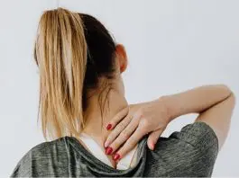 woman with back pain