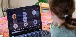 woman working from home
