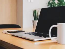 laptop and notepad