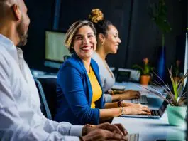 group on women working in office