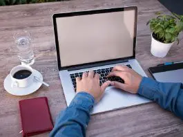 man working remotely
