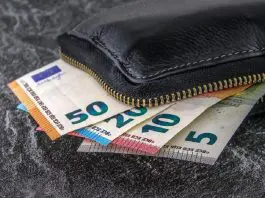 wallet open with money on display