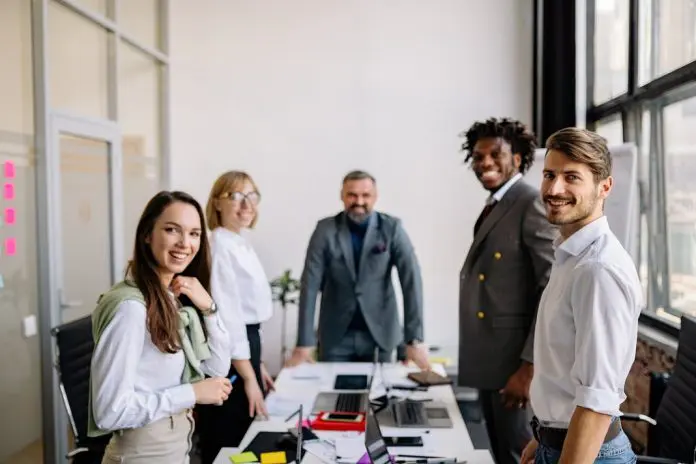 diverse team meeting
