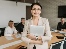 woman in an office