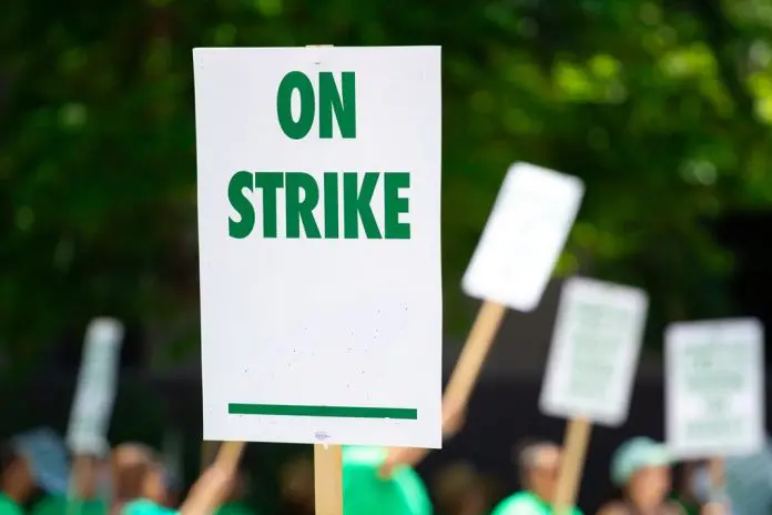 HRHQ on strike worker on strike
