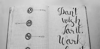 sign saying dont wish for it work for it