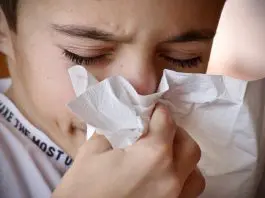 worker suffering from cold symptoms
