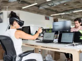 office worker in the metaverse