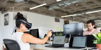 office worker in the metaverse