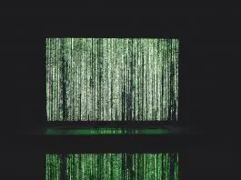 screen of data against black background