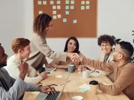 team meeting trying to find solution