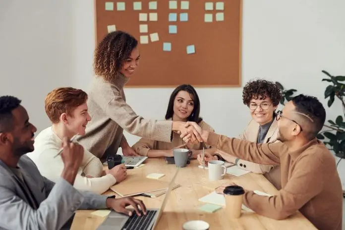 team meeting trying to find solution