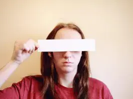 woman hiding her identity