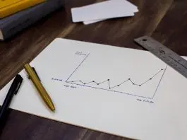 picture of a chart on a page on desk with ruler and pen