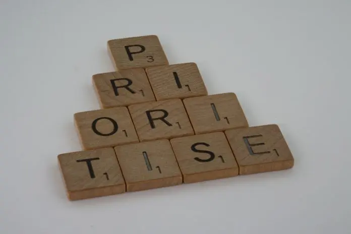 brett-jordan-7u2HFQnNcx4-unsplash "prioritise" written iin scrabble tiles
