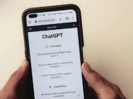 Person using ChatGBT on mobile