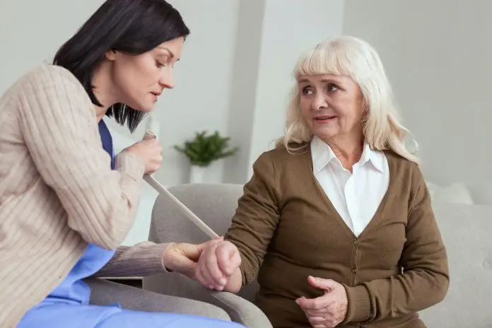 HRHQ Regulated Professions nurse with elderly patient
