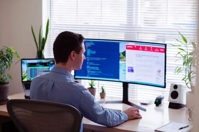 HR software HR professional working at computer