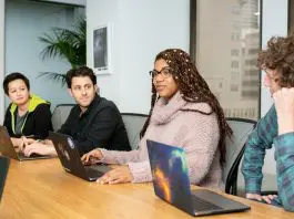 group of office workers