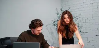 Team leader with team member