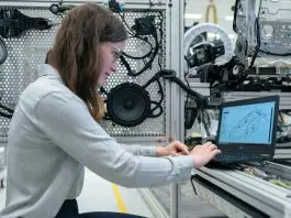 Appentice engineer at work