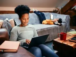 Employee working from home over christmas