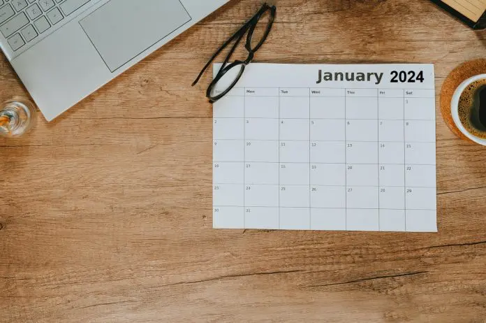 January 2024 calander