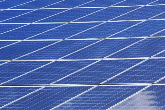 bank of solar panels