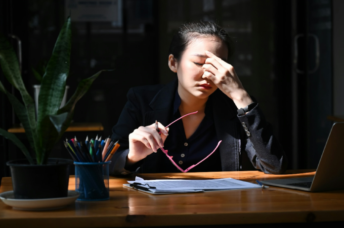 stressed lady
