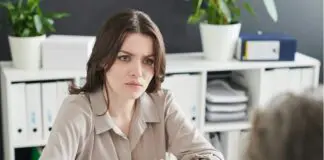 Employee in redundancy meeting