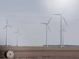 picture of turbines in a windfarm