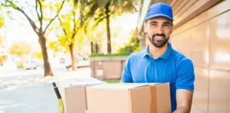Delivery driver at work