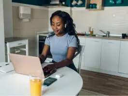 Remote worker at home