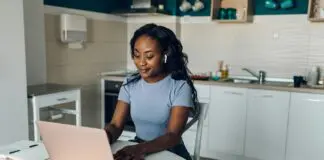Remote worker at home
