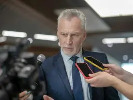 Company director in interview