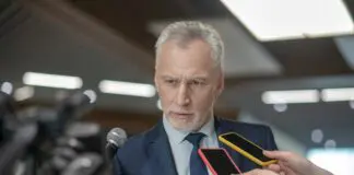 Company director in interview