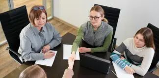 andidate at job interview