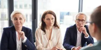 Candidate in interview situation