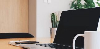 laptop and notepad