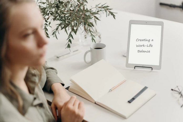 woman working from home under stress