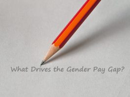 pencil on paper writing What Drives the Gender Pay Gap?